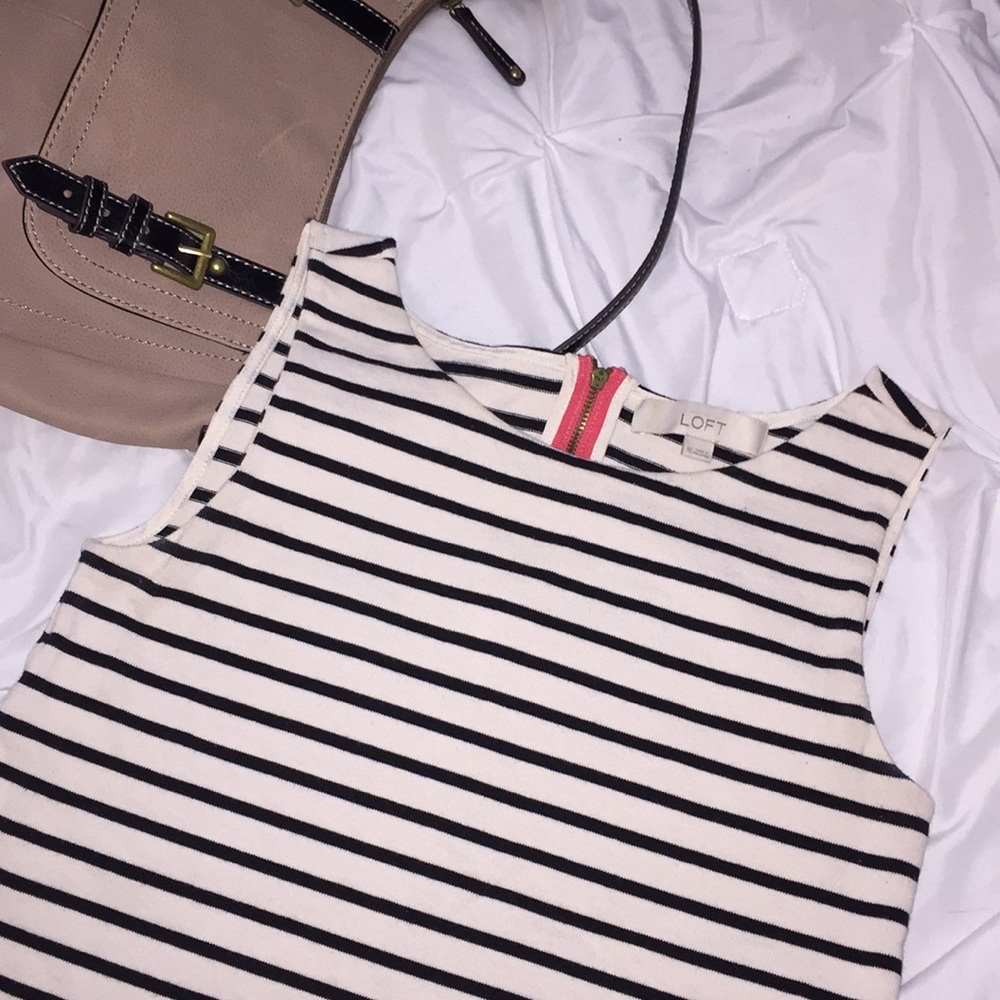 Ann Taylor Loft Striped Tank Sz XS